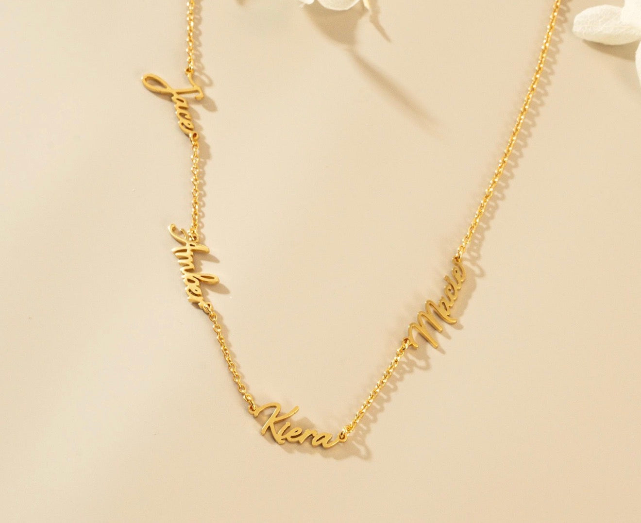18K Gold Custom Kids Names Necklace *PRE ORDER*