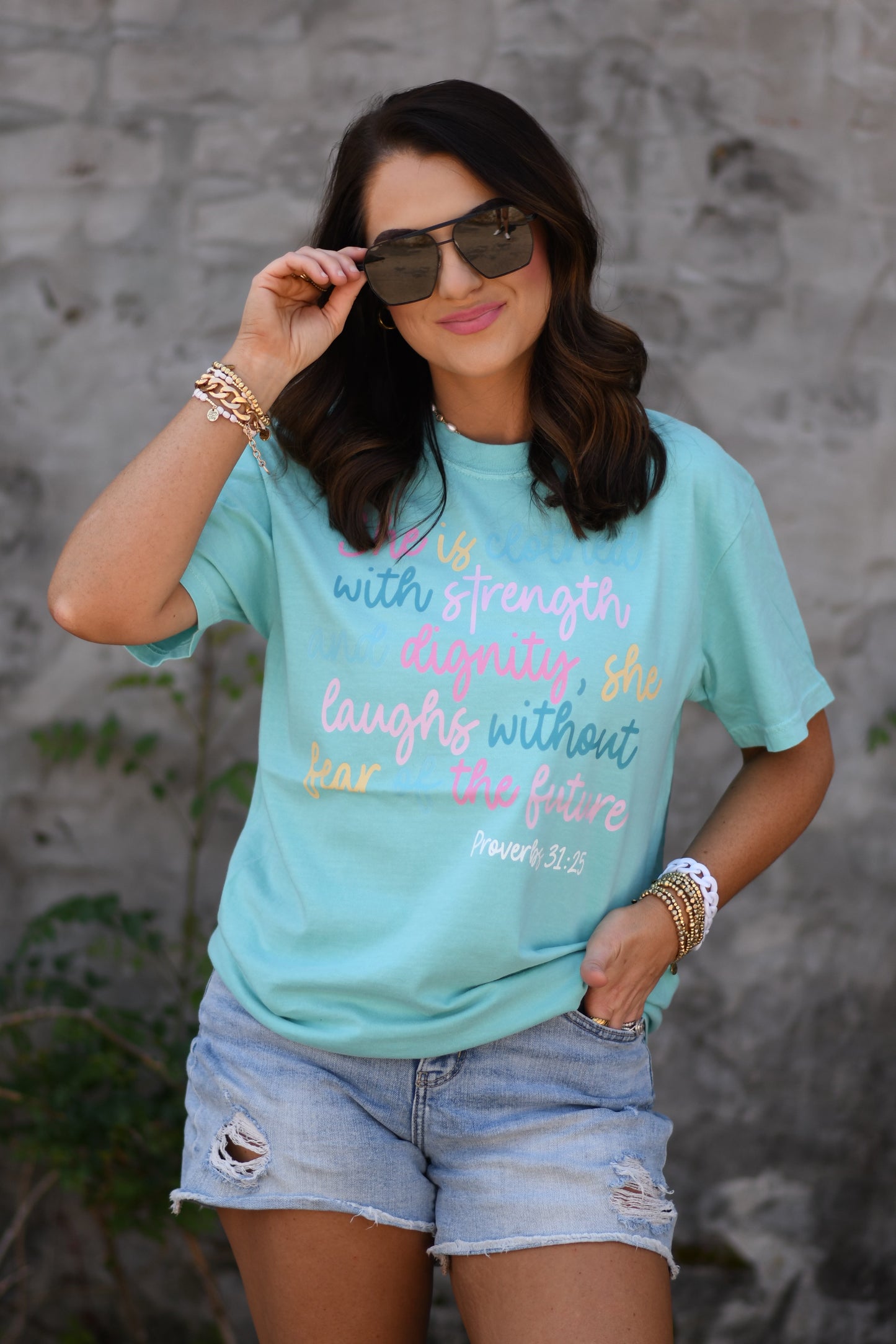 She Is Clothed With Strength Proverbs Tee