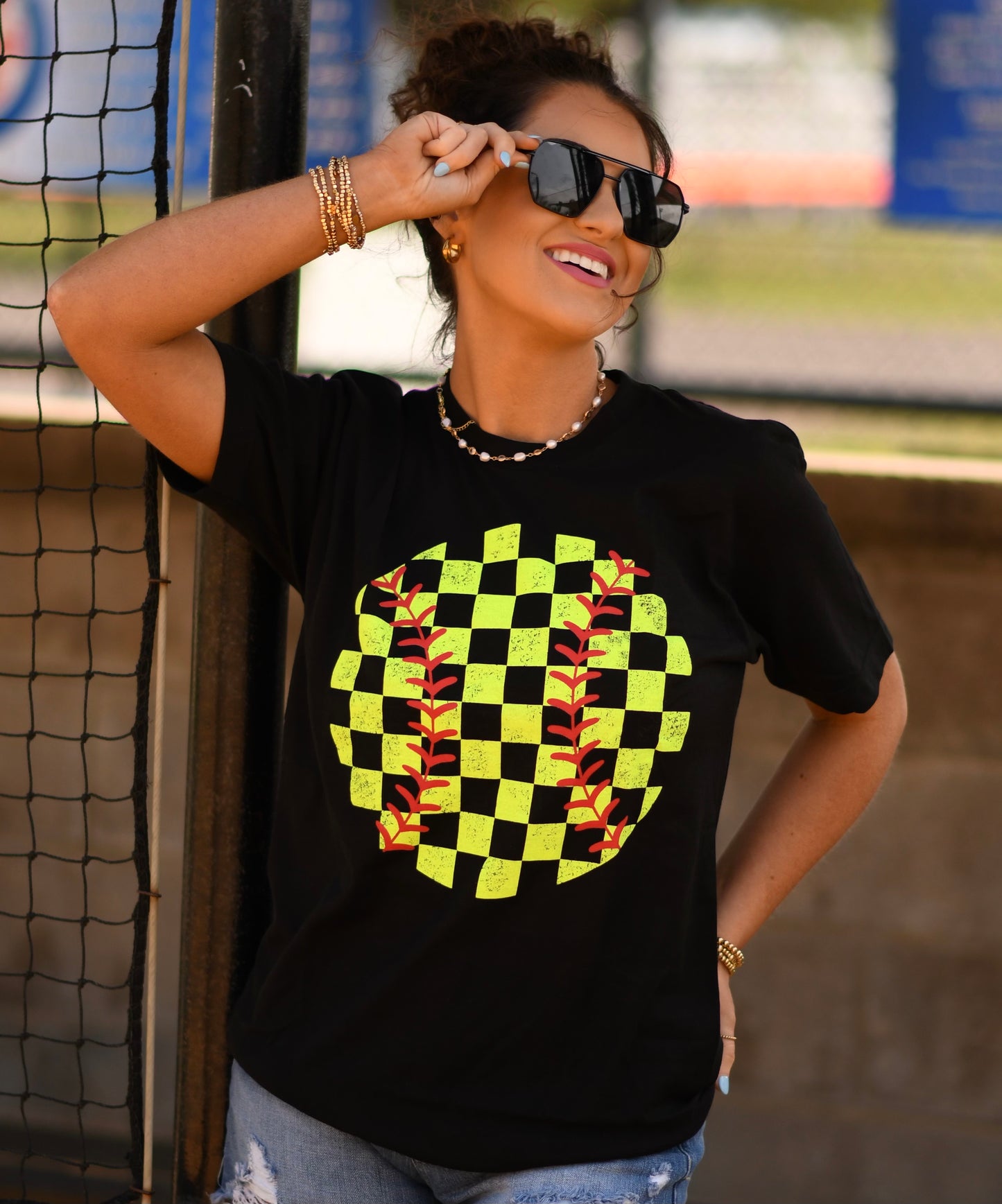 RTS Distressed Softball Tee