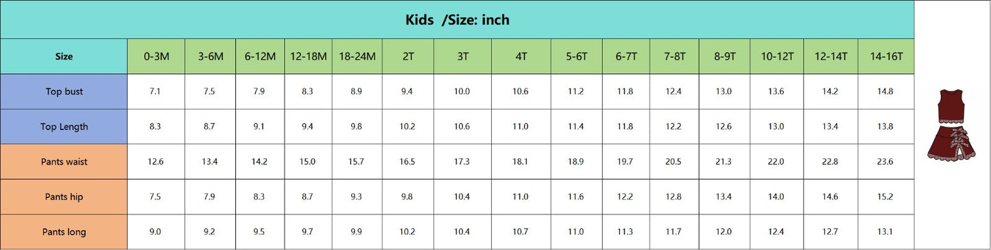 Custom Gingham Girls Two Piece Skirt Sets *Pre Order* *7 COLORS AVAILABLE*