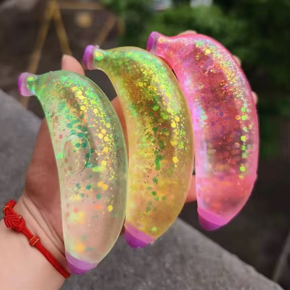 Glitter Banana Squishy *Pre Order* June 1-5 Shipment