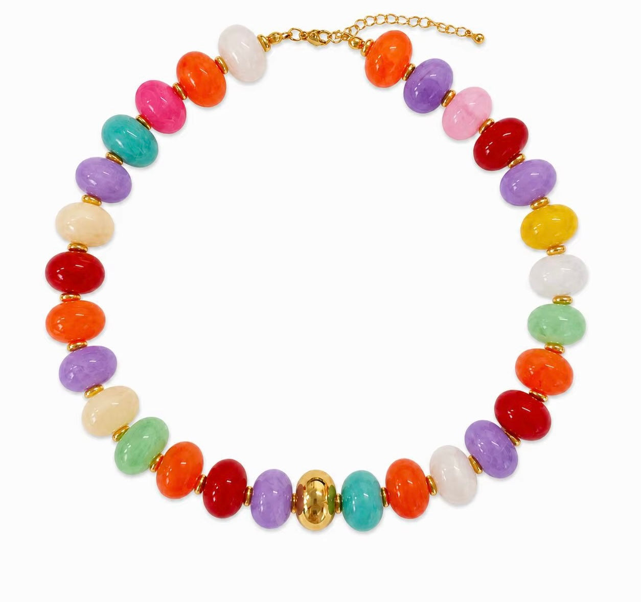 RTS Rainbow Mix Beaded Necklace
