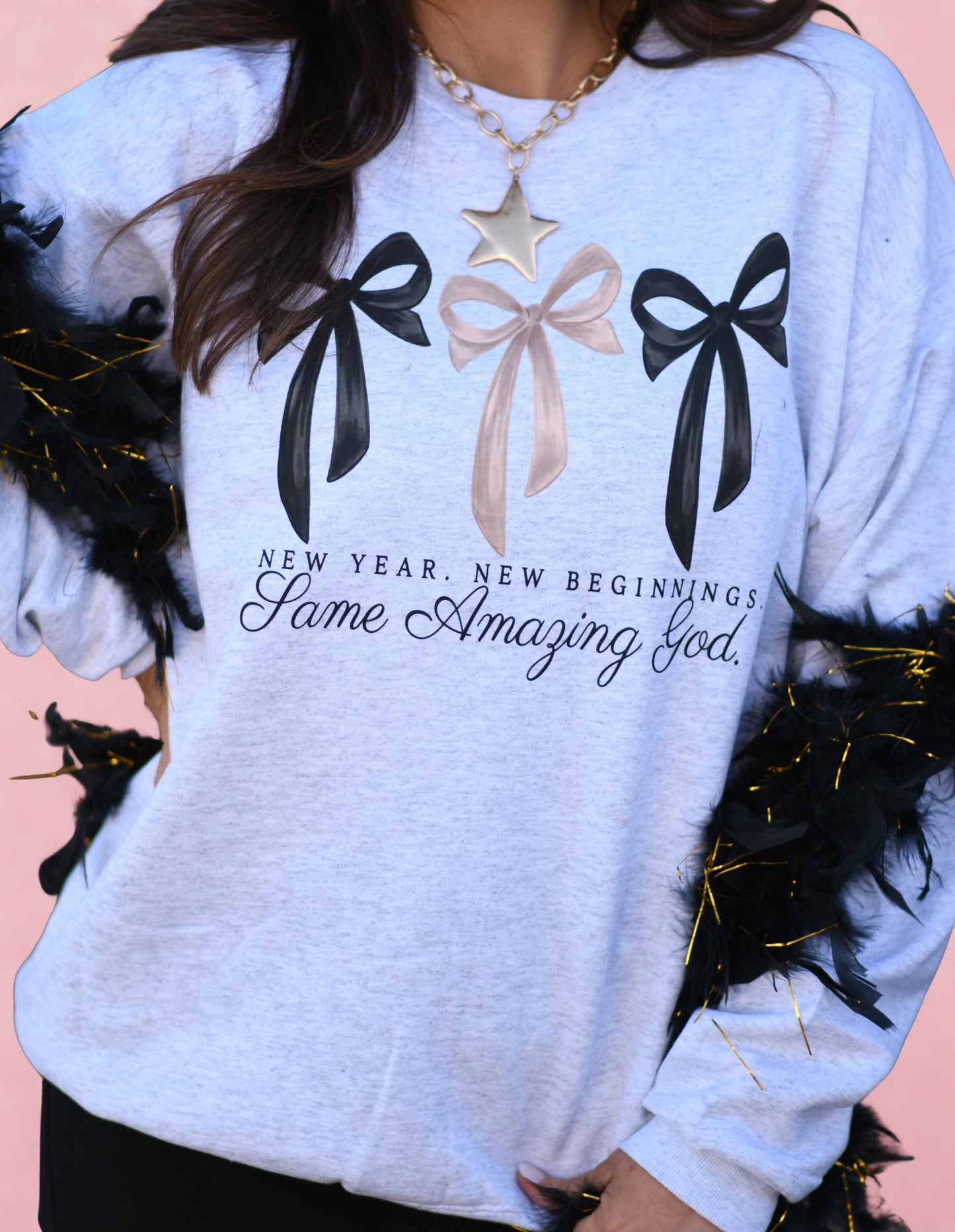 New Year. New Beginnings. Same Amazing God Sweatshirt