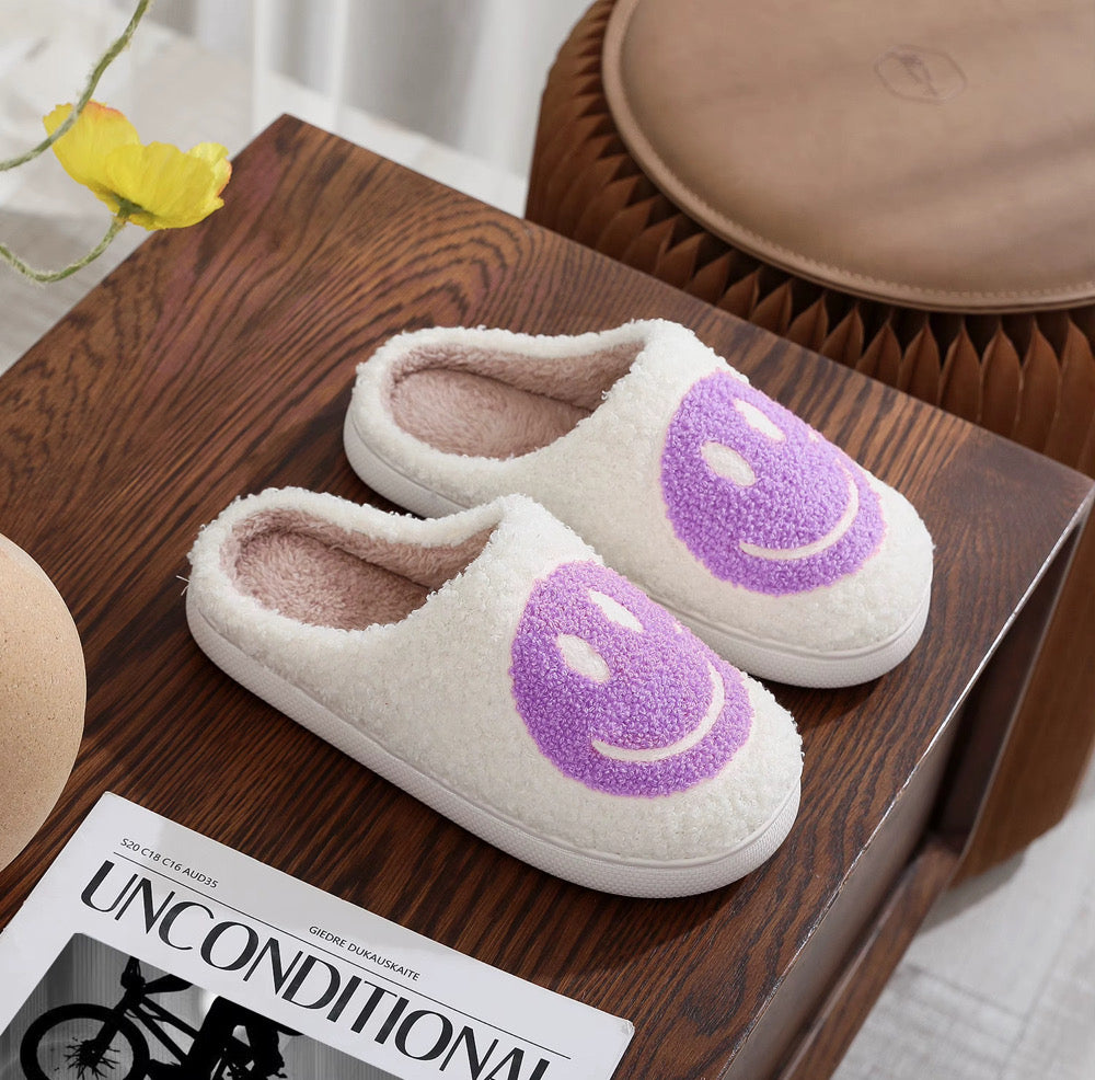 Purple Smiley Slippers *CIJ SPECIAL*