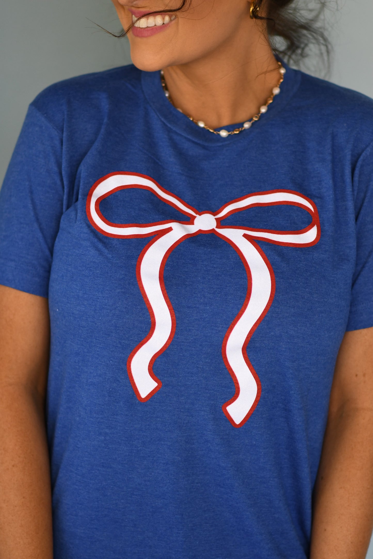 RTS Glitter American Bow Tee