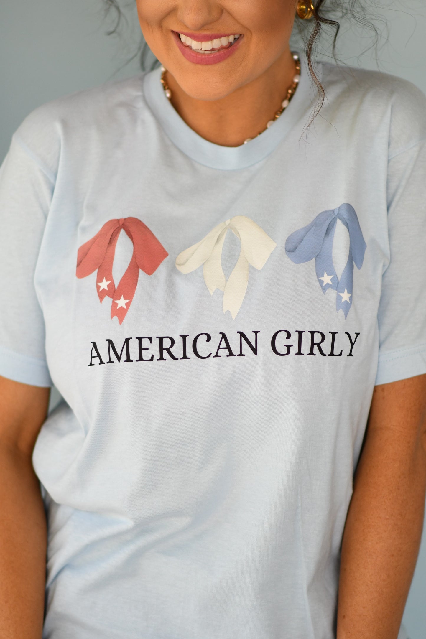 *SALE* RTS American Girly Bow Tee