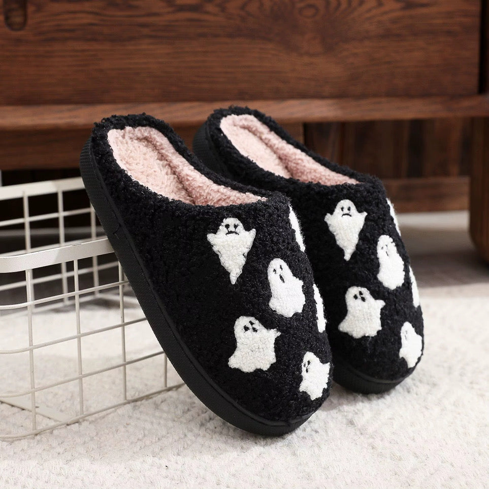 Black Multi Ghost Slippers *CIJ SPECIAL*