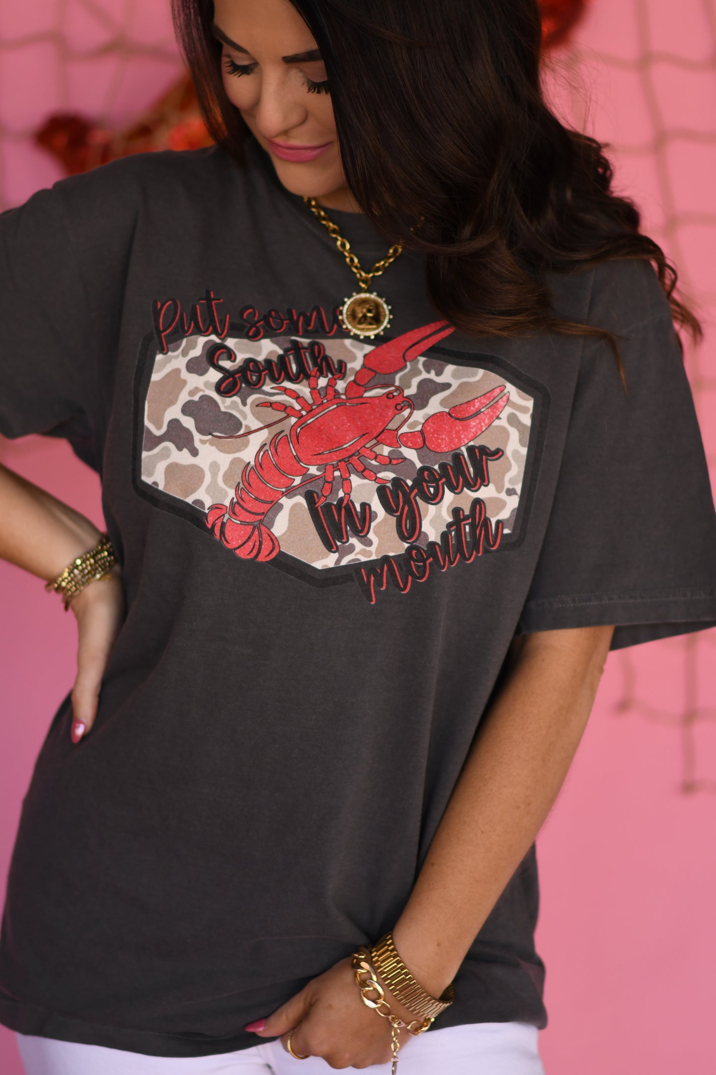 Put Some South In Your Mouth Camo Tee