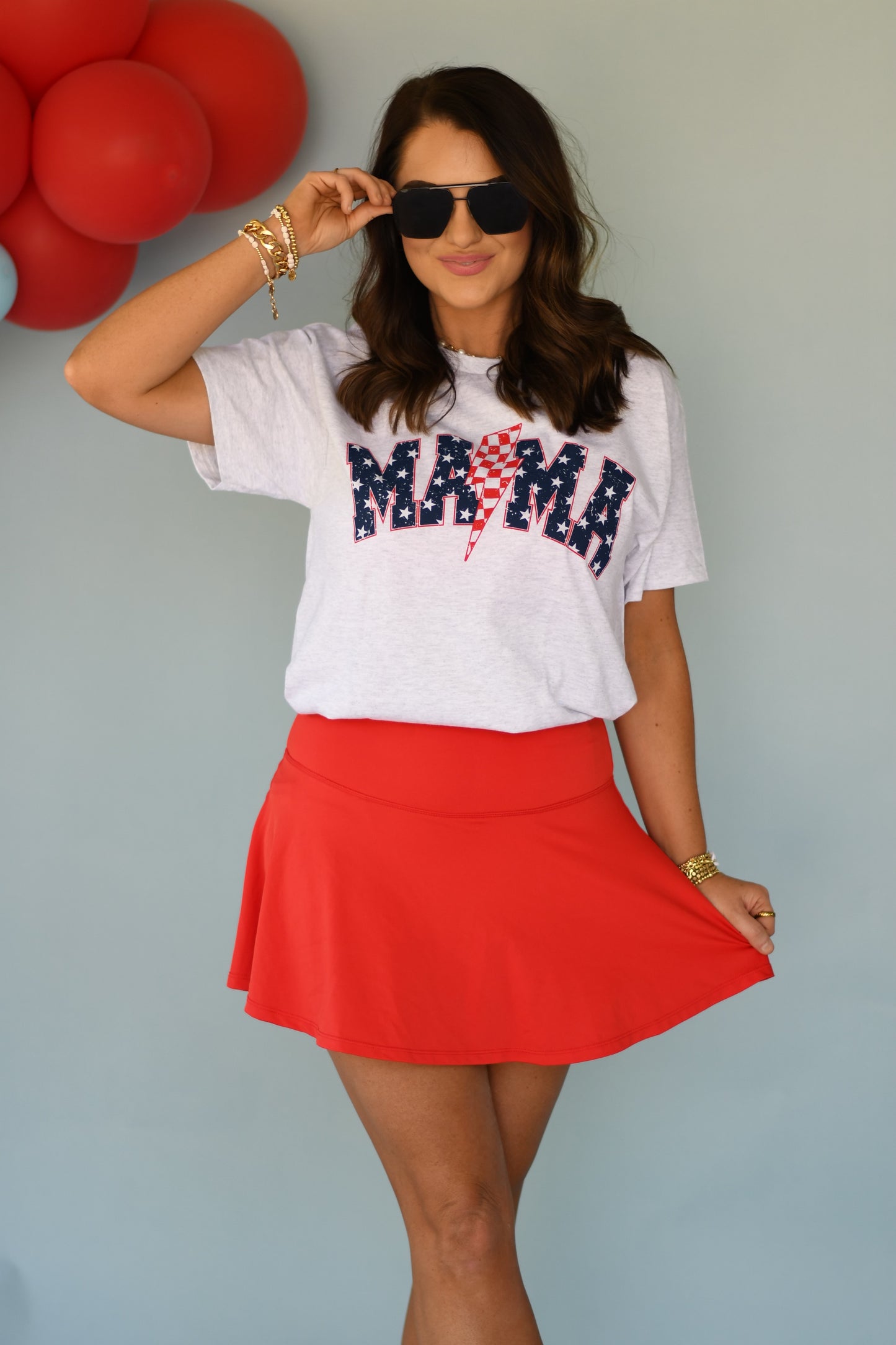 Patriotic Lightning Bolt Mama Tee
