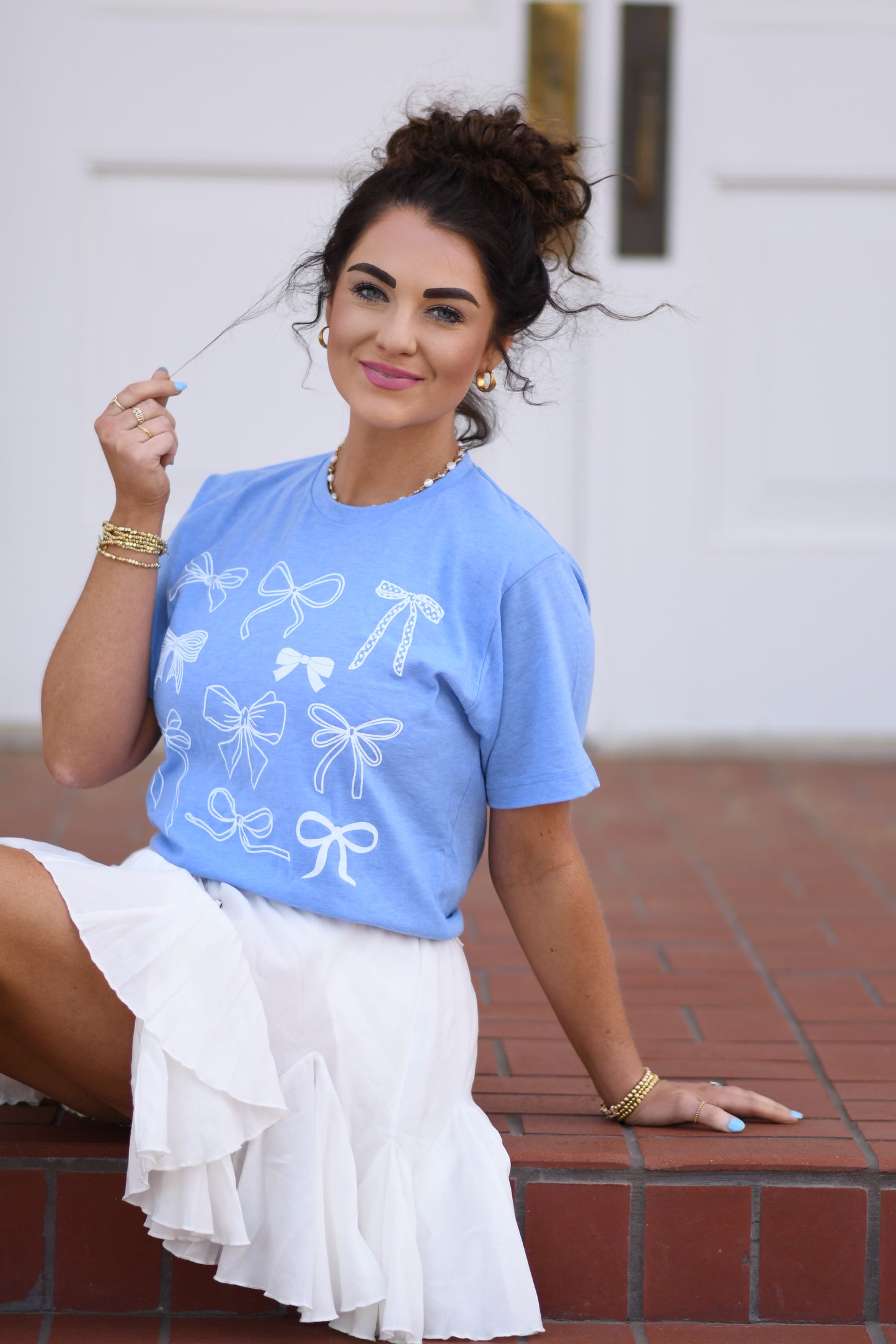 RTS White Bows Tee