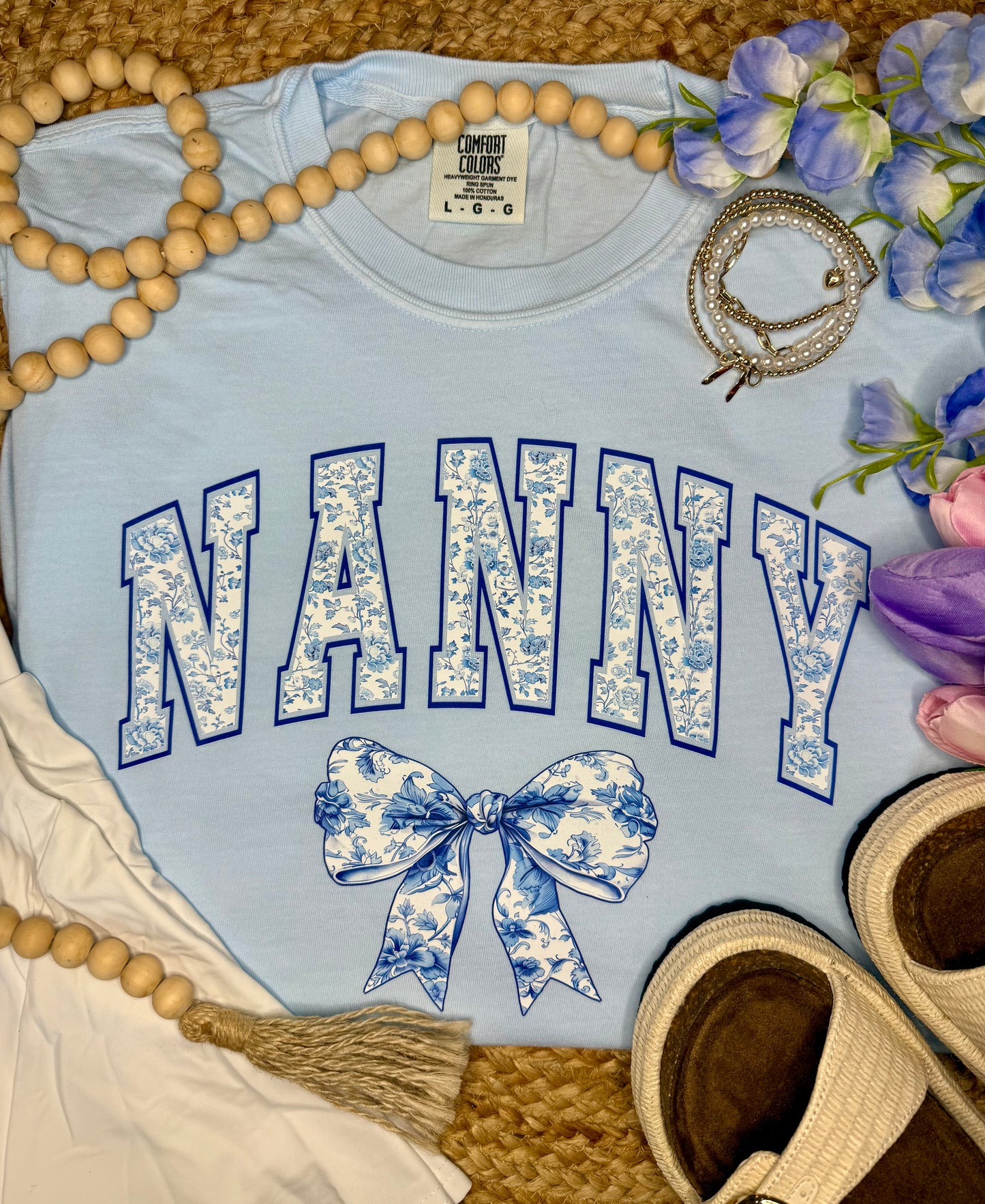 Floral Nanny Bow Tee