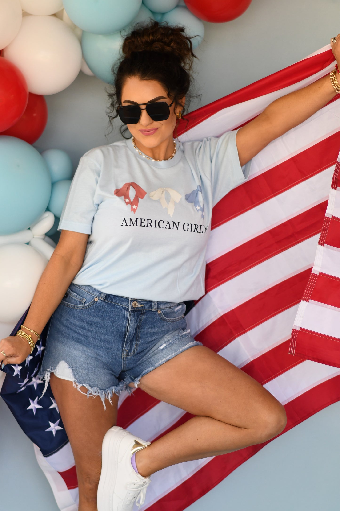 *SALE* RTS American Girly Bow Tee