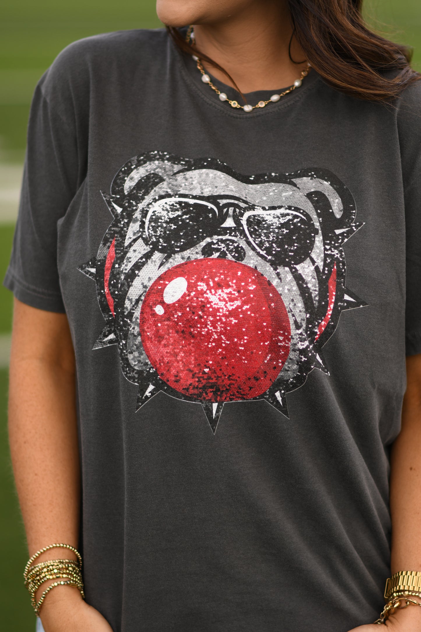 Faux Disco Bubblegum Bulldog Tee