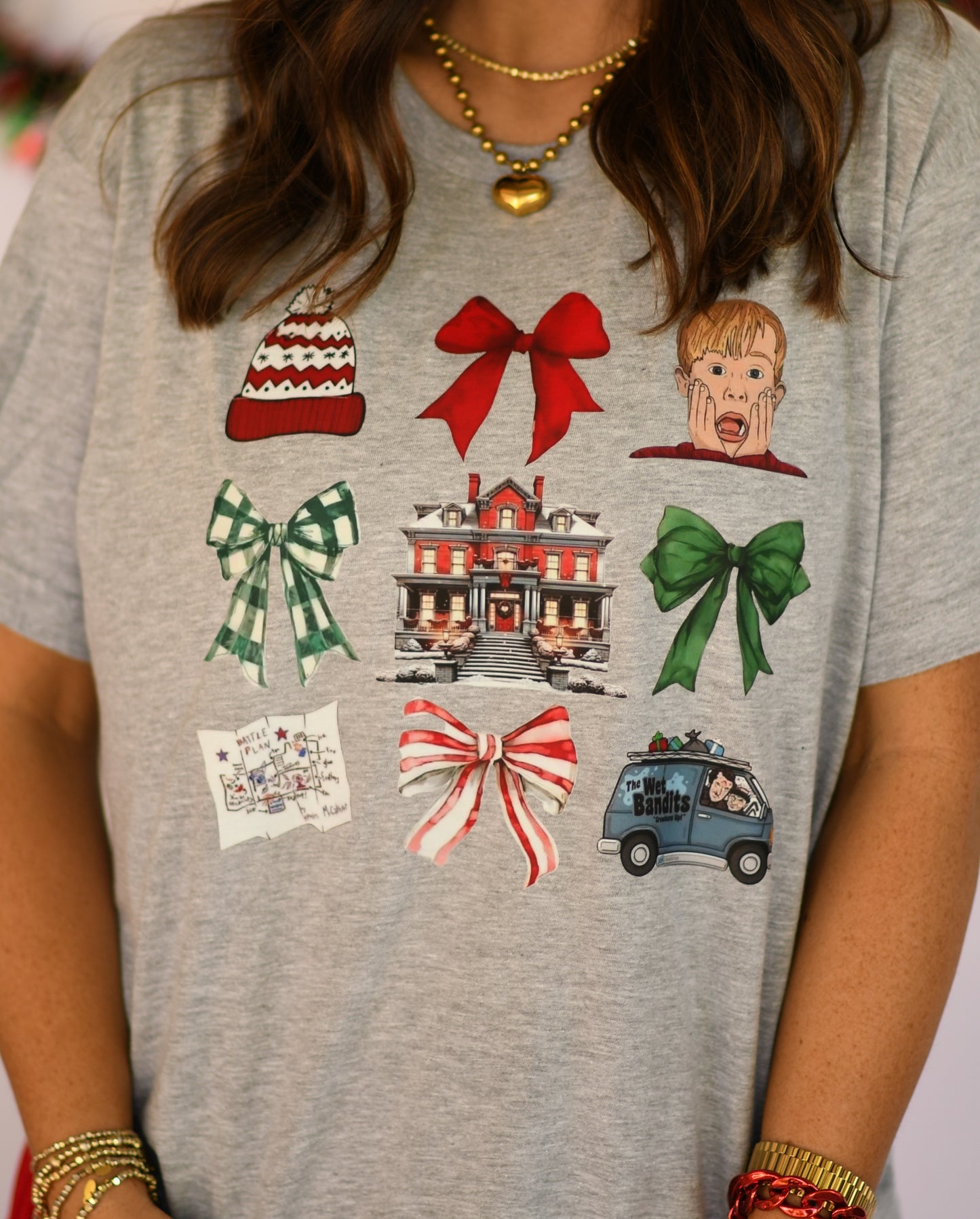 Home Alone Bows Tee