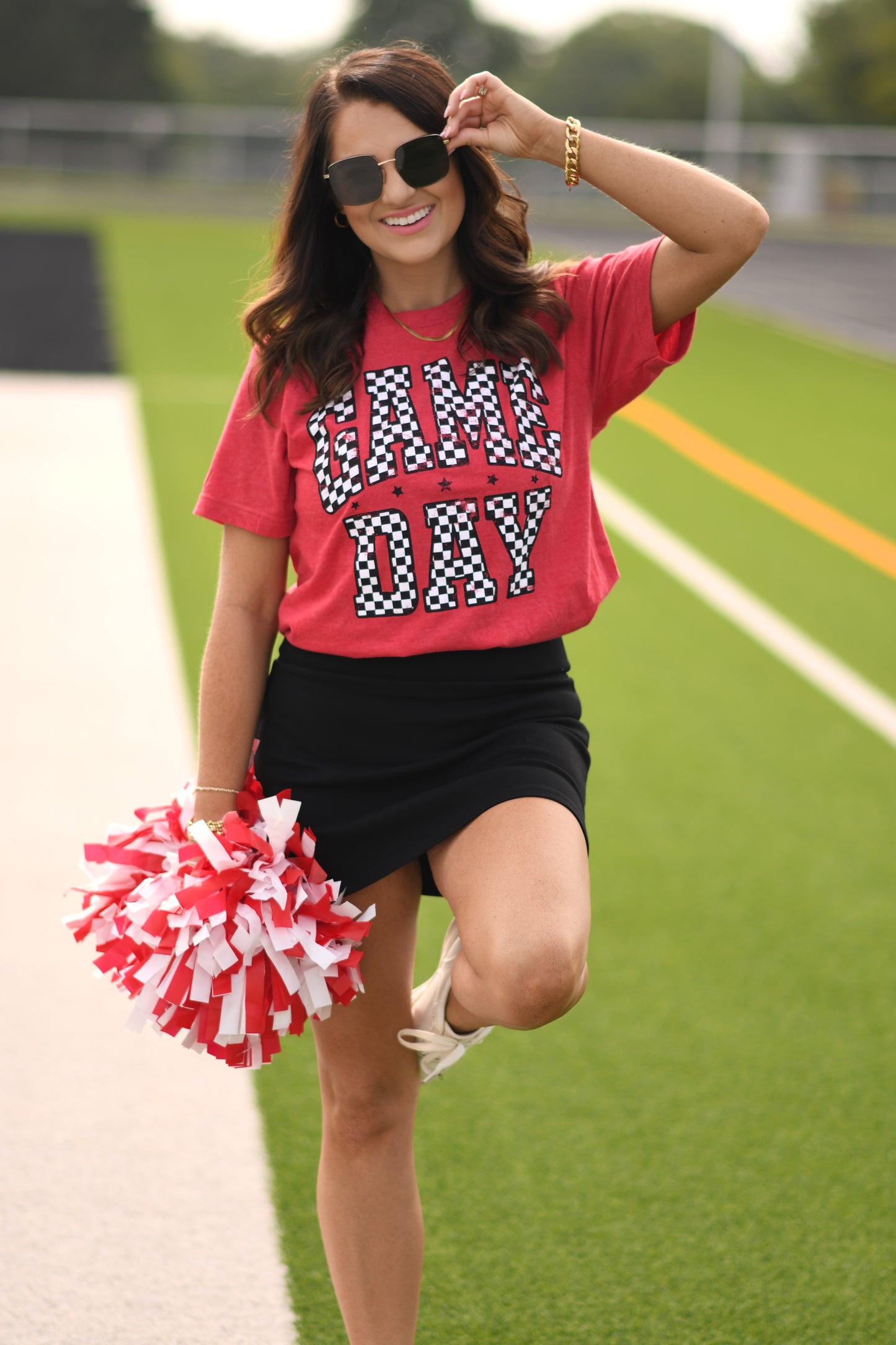 RTS Red Checkered Game Day Tee