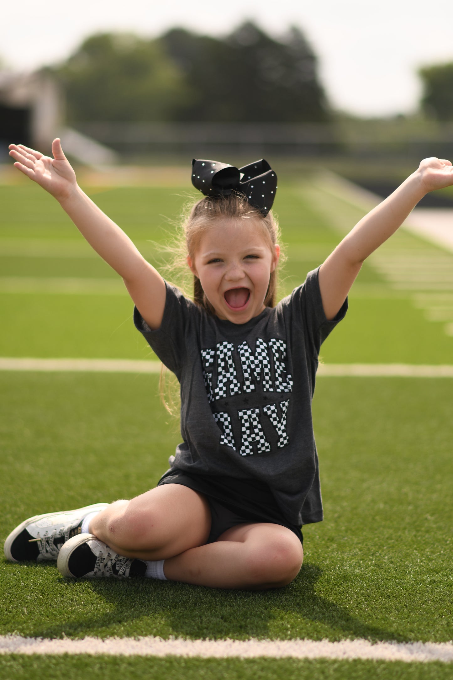 *SALE* RTS Charcoal Checkered Game Day Tee
