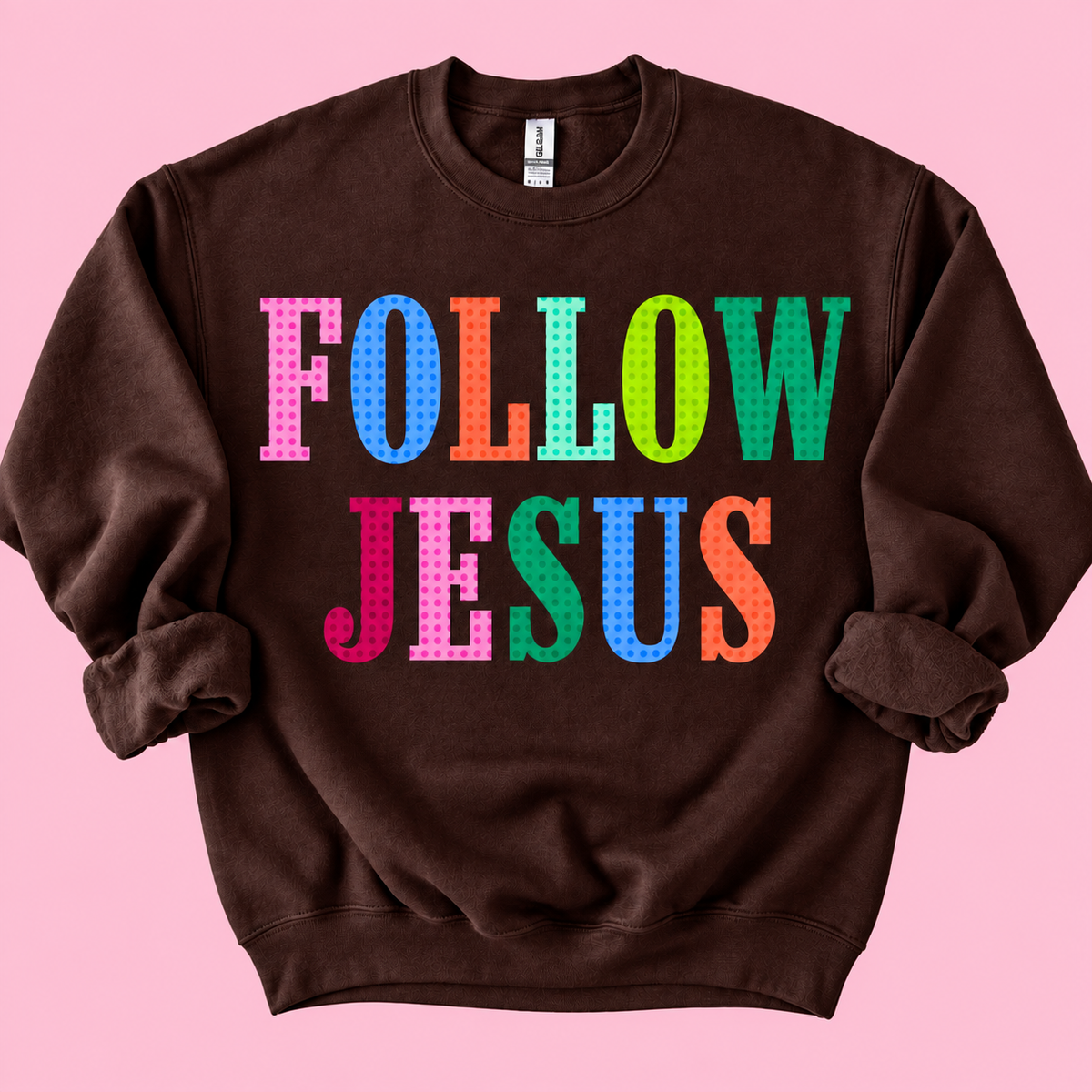 Follow Jesus Colorful Polka Dot Sweatshirt *FLASH SALE*