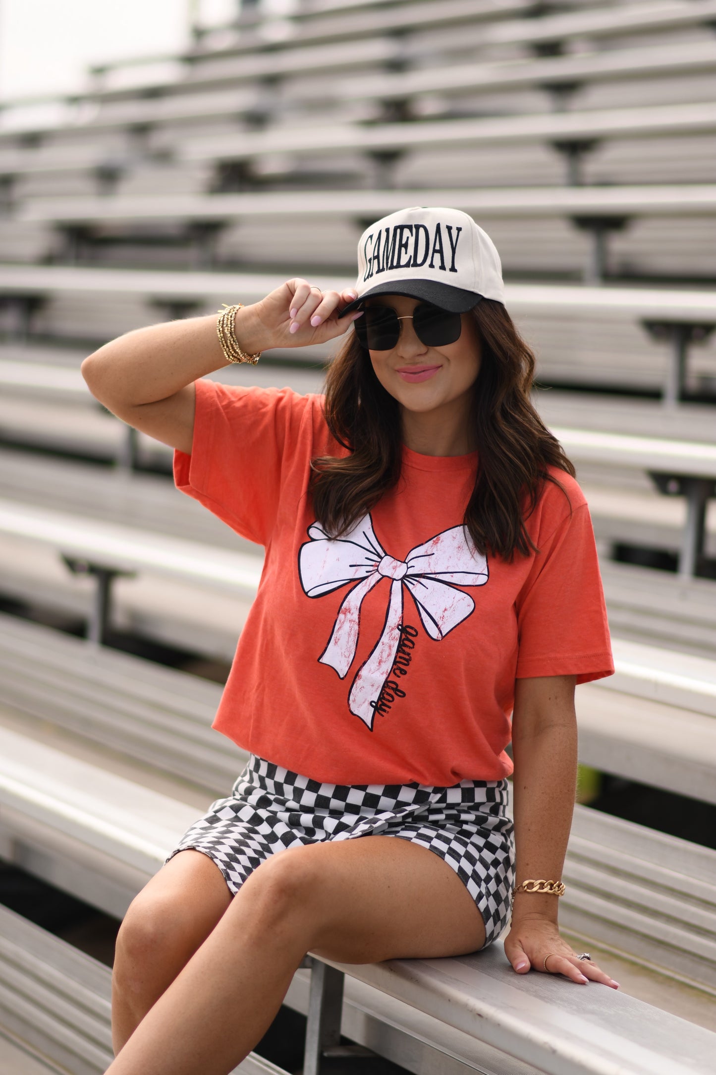 **SALE** RTS Orange Game Day Bow Tee