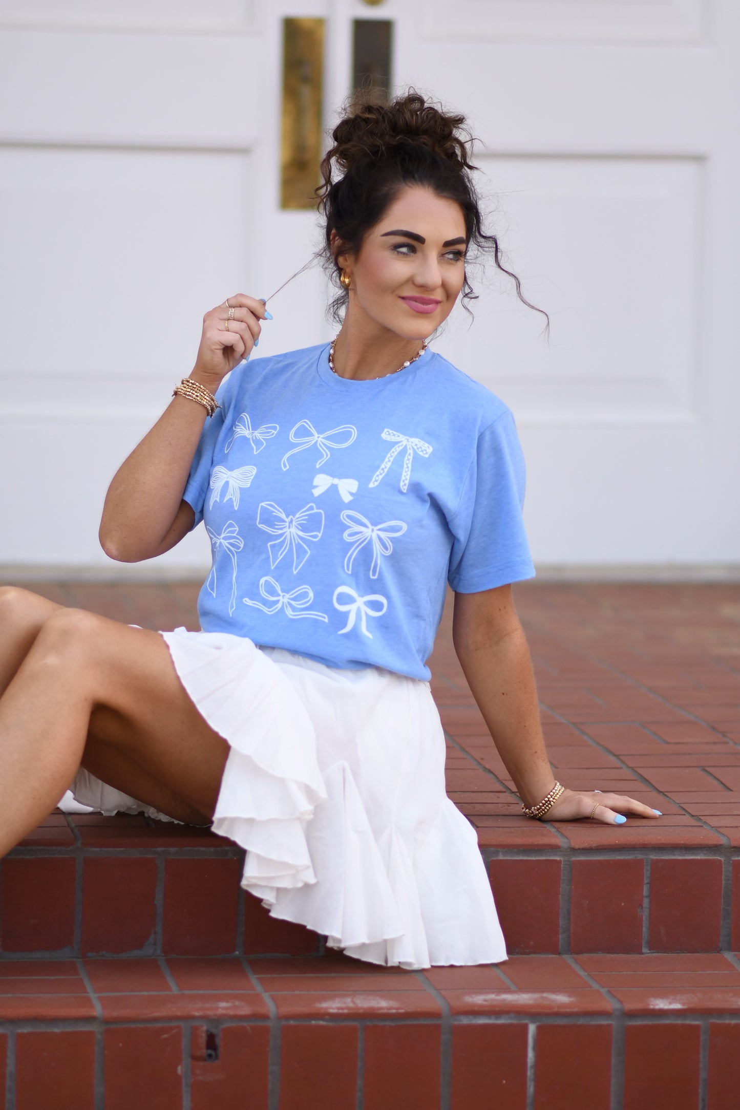 RTS White Bows Tee