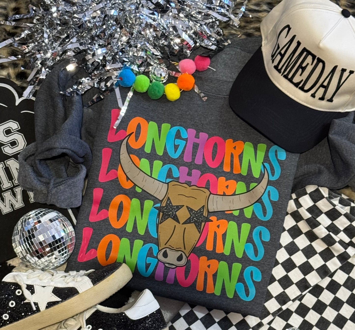 Longhorns Neon Mascot Sweatshirt