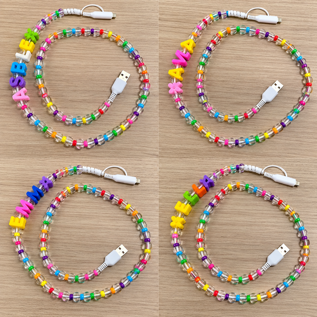 Girls Custom Beaded Phone Charger *DEAL DAYS DEAL*