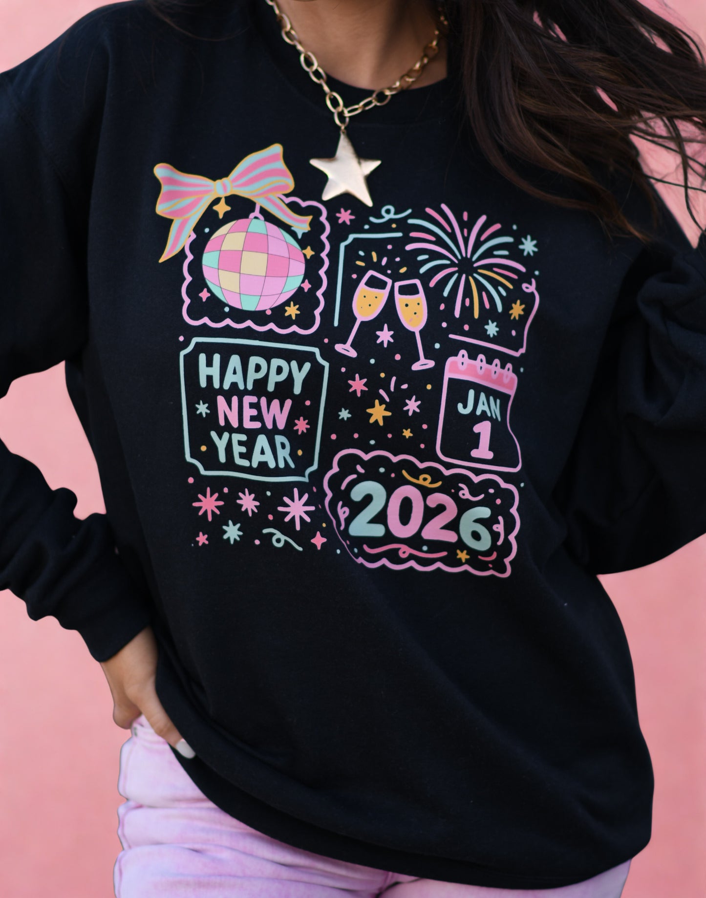 Happy New Year 2026 Disco Sweatshirt