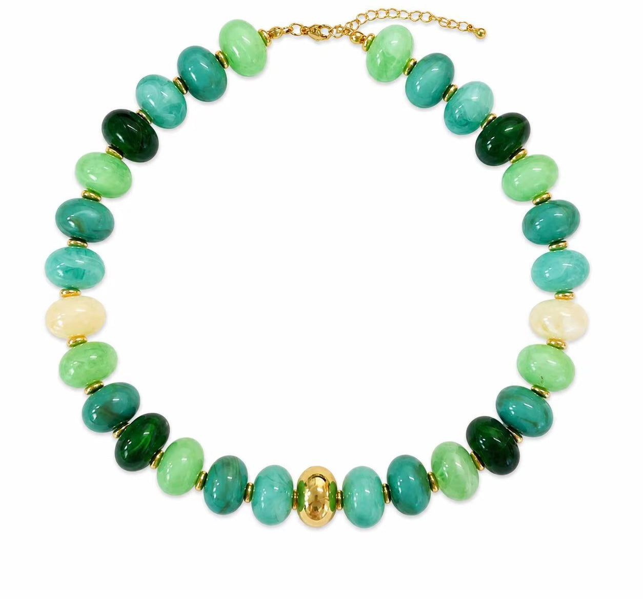 RTS Green Mix Beaded Necklace