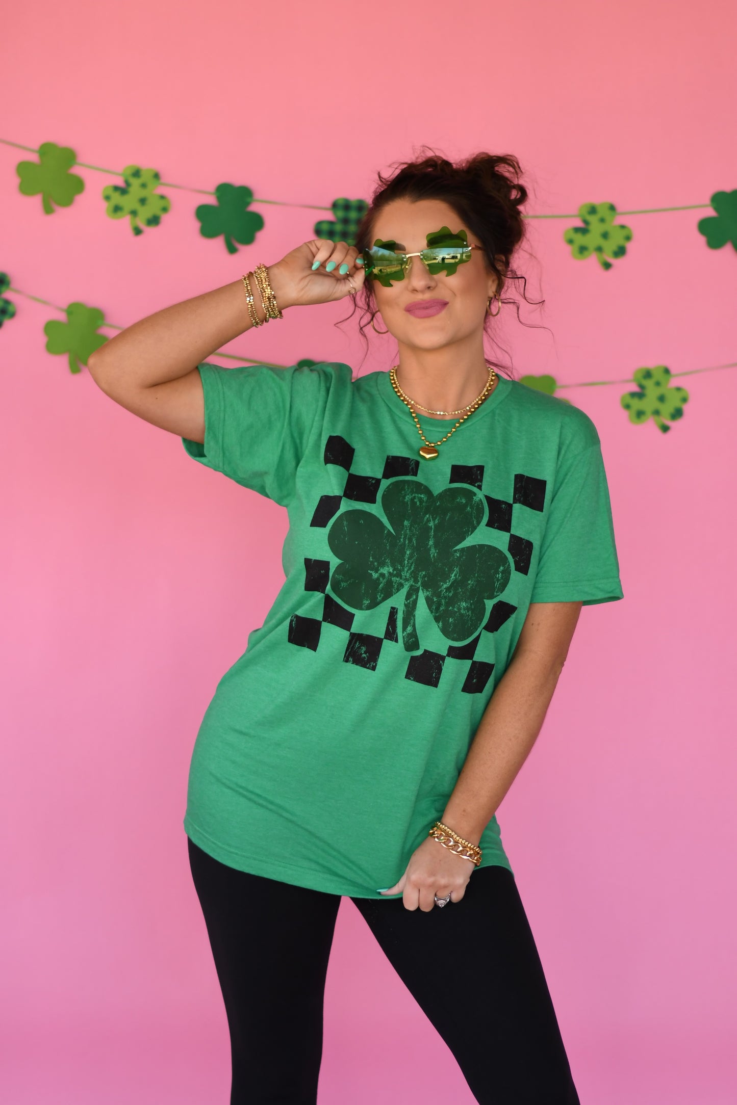 RTS Checkered Shamrock Tee