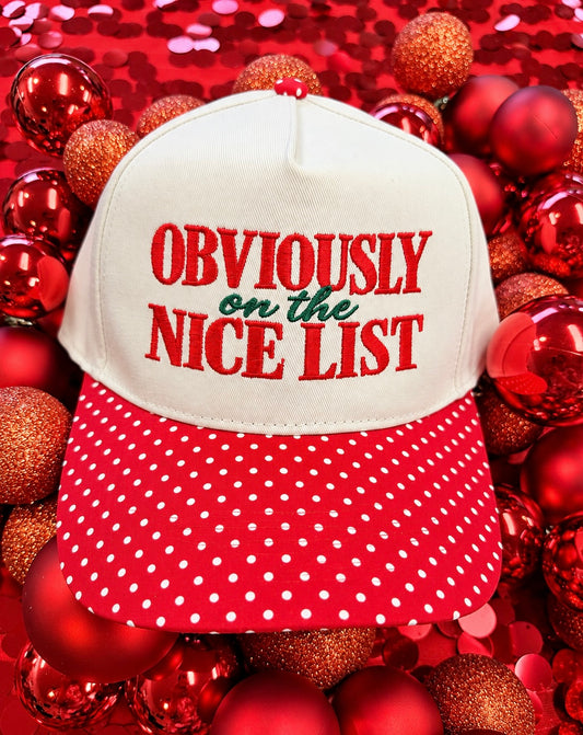 Obviously On The Nice List Hat