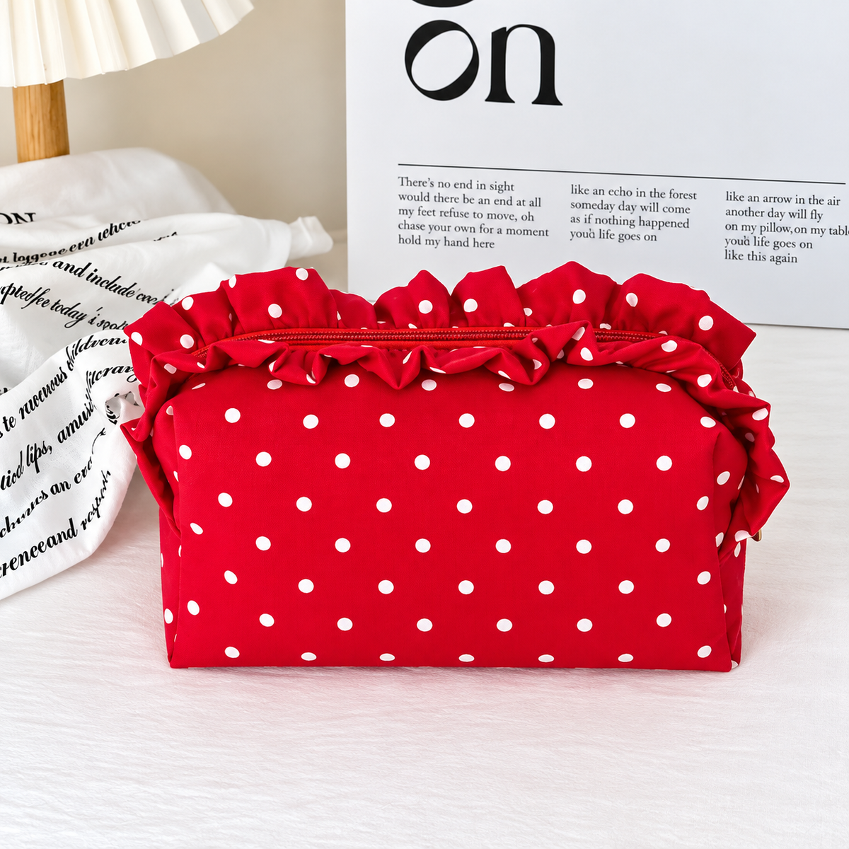 Custom Polka Dot Ruffle Zipper Bag *Pre Order* *DEAL DAYS DEAL*