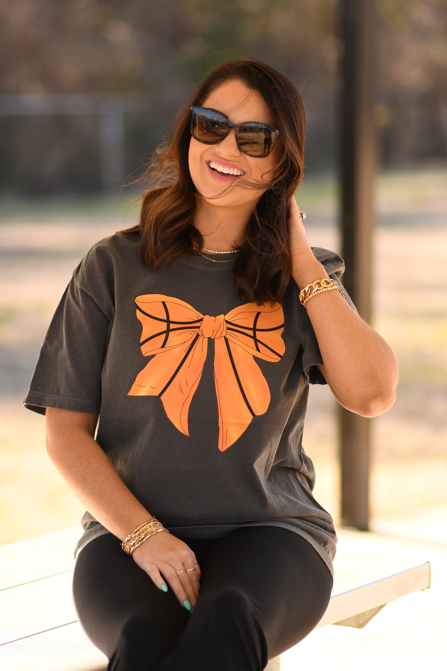 Basketball Bow Tee