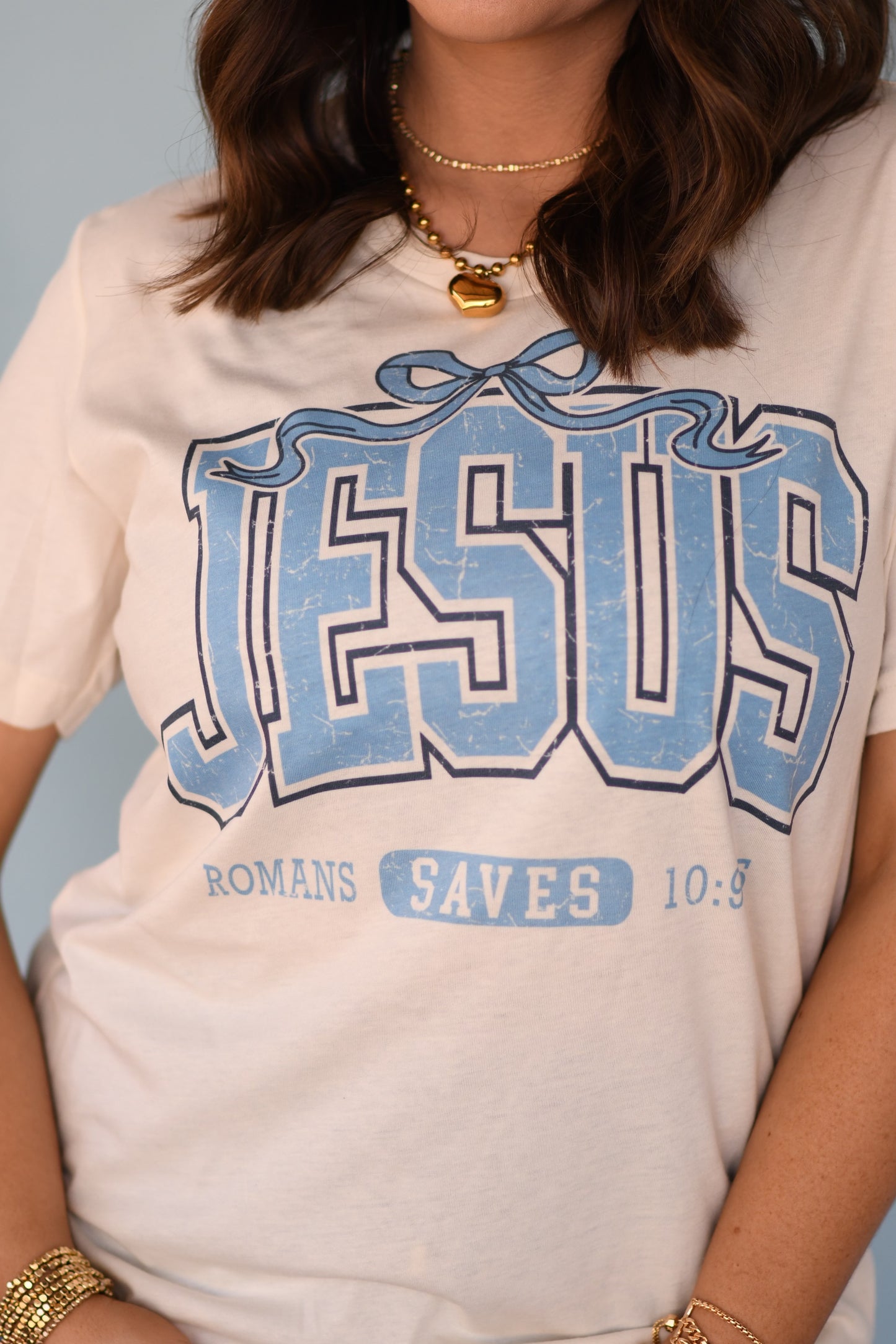 Jesus Saves Bow Tee