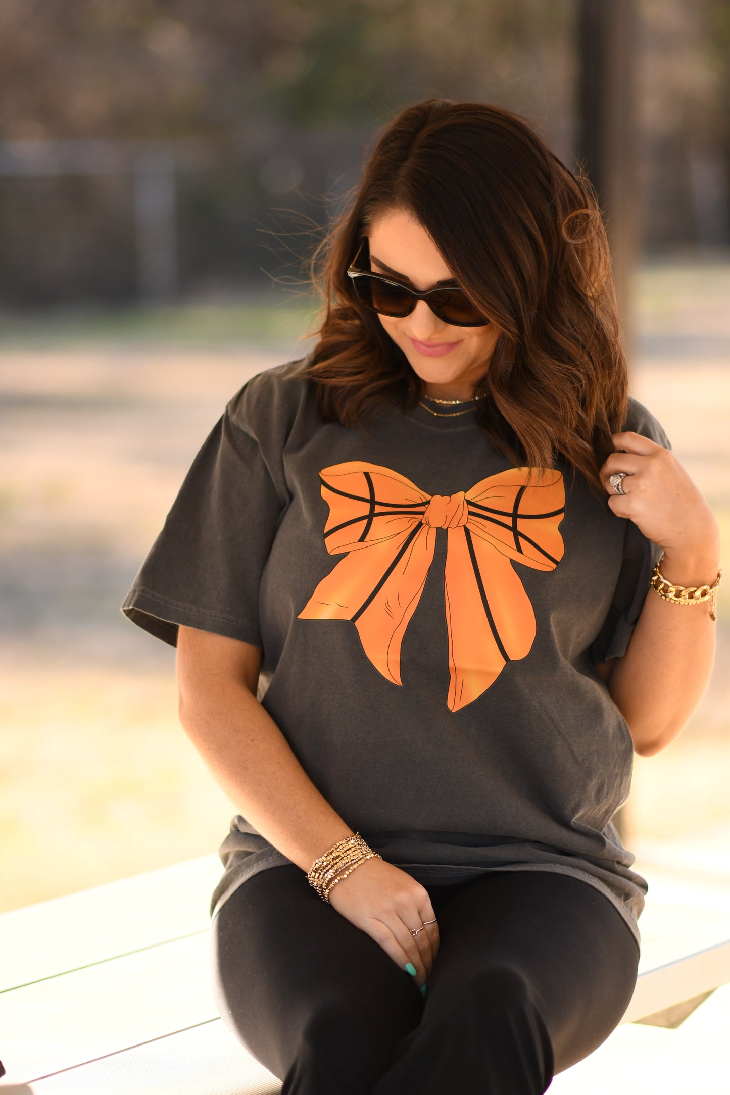 Basketball Bow Tee