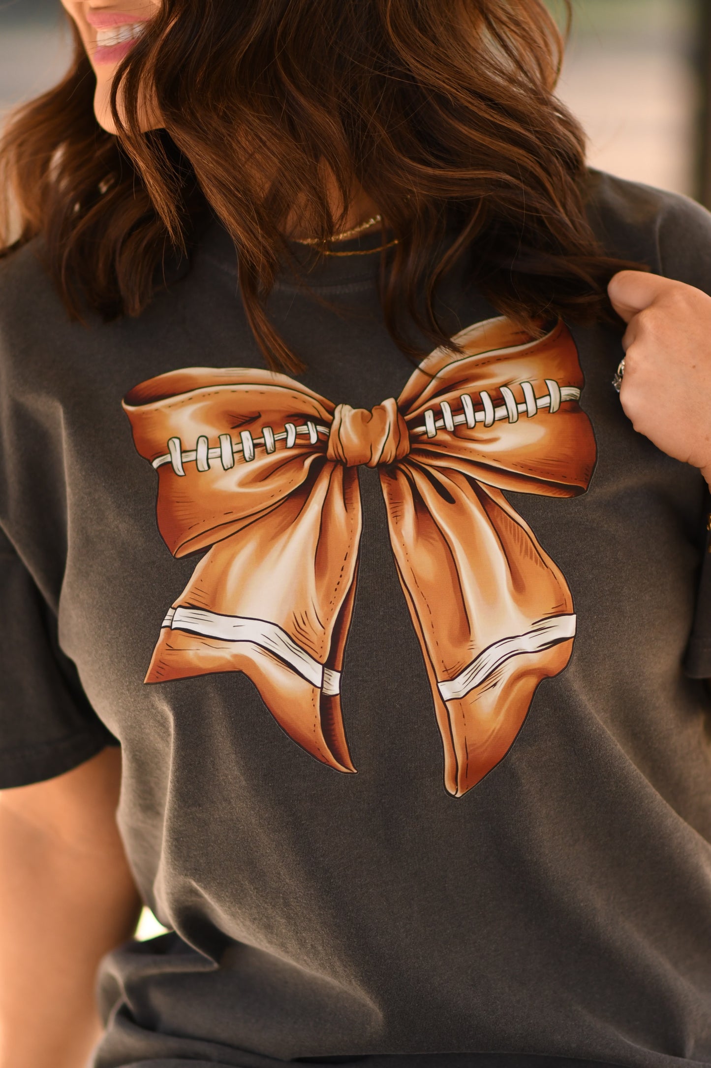 Football Bow Tee