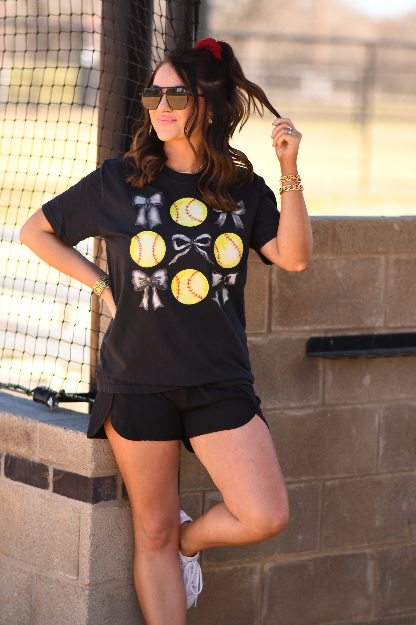 Softballs And Bows Tee