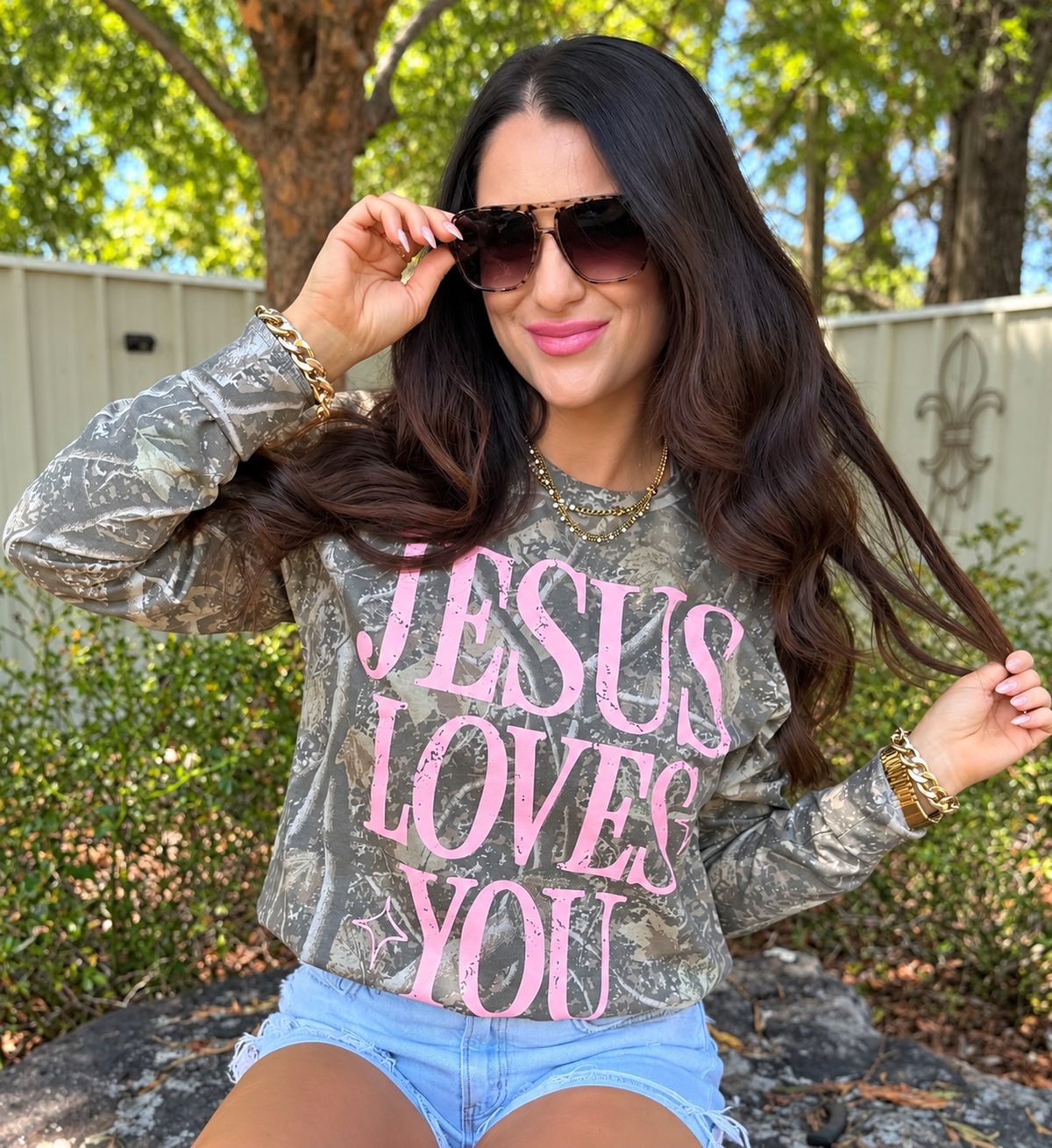 RTS Jesus Loves You Camo Long Sleeve Tee