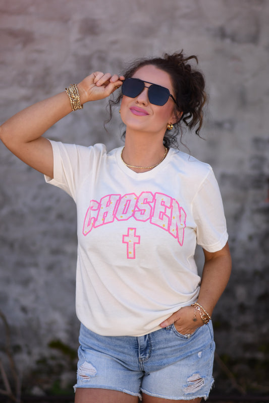 Chosen Daisy Cross Tee