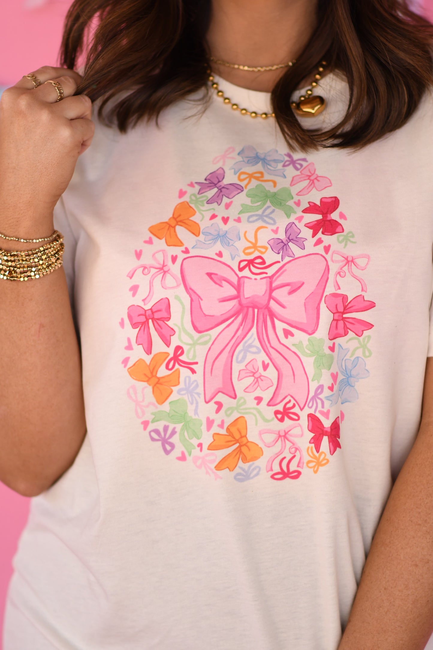 Colorful Bows Easter Egg Tee