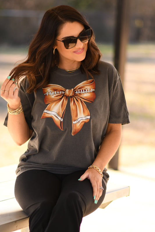 Football Bow Tee