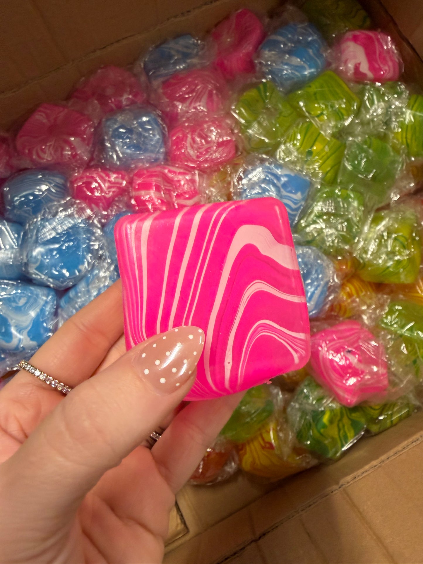 Tie Dye Stress Cube Squishy *READY TO SHIP*