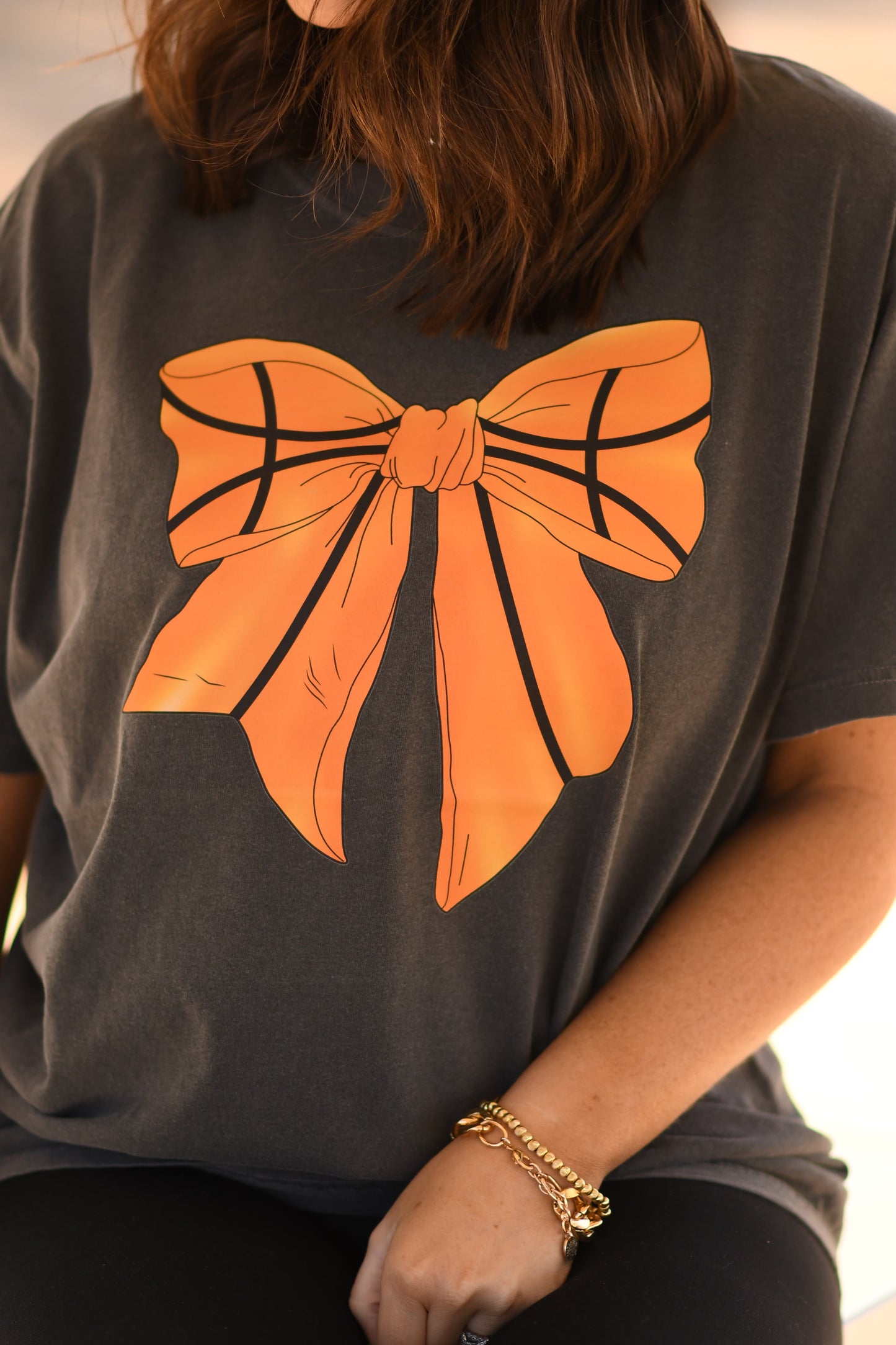 Basketball Bow Tee