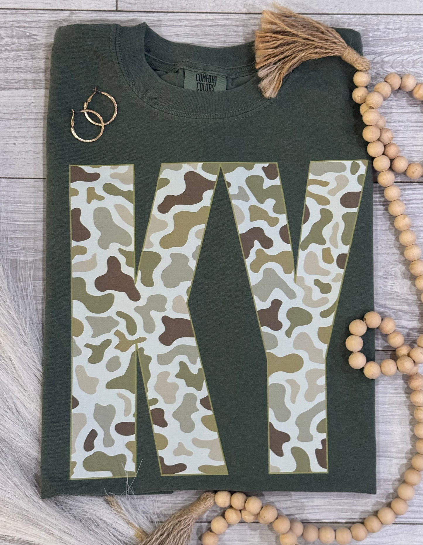 KY Camo State Tee