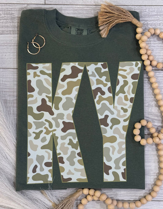 KY Camo State Tee