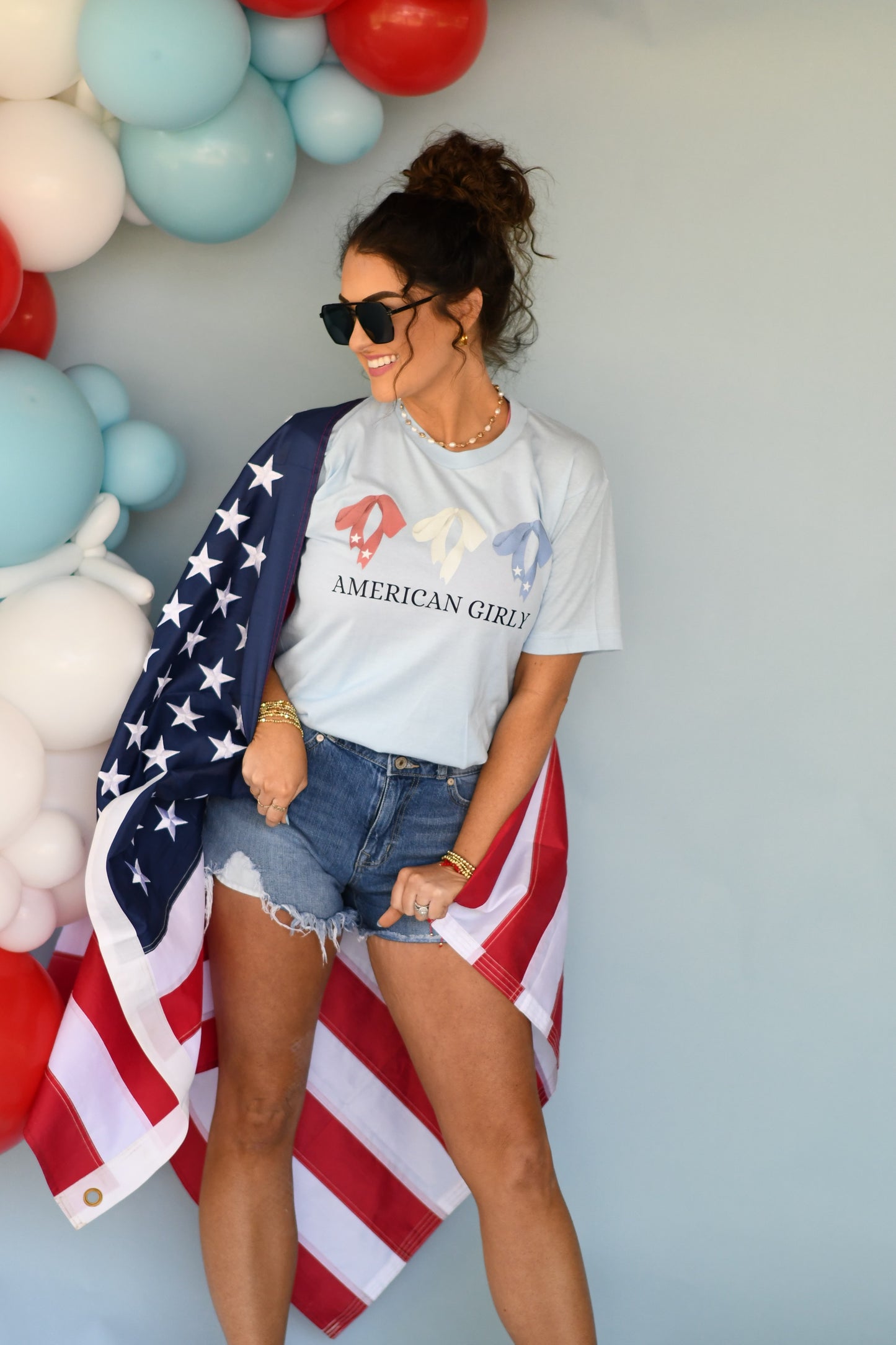 *SALE* RTS American Girly Bow Tee