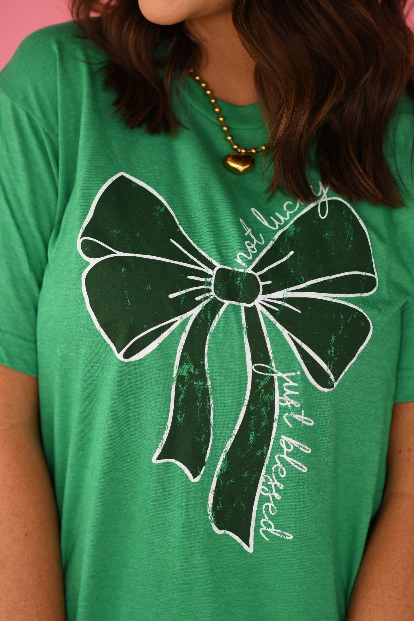 **SALE** RTS Not Lucky Just Blessed St. Patrick’s Day Bow Tee