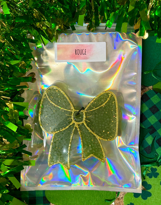 Gold and Green St. Patrick’s Bow Car Freshie