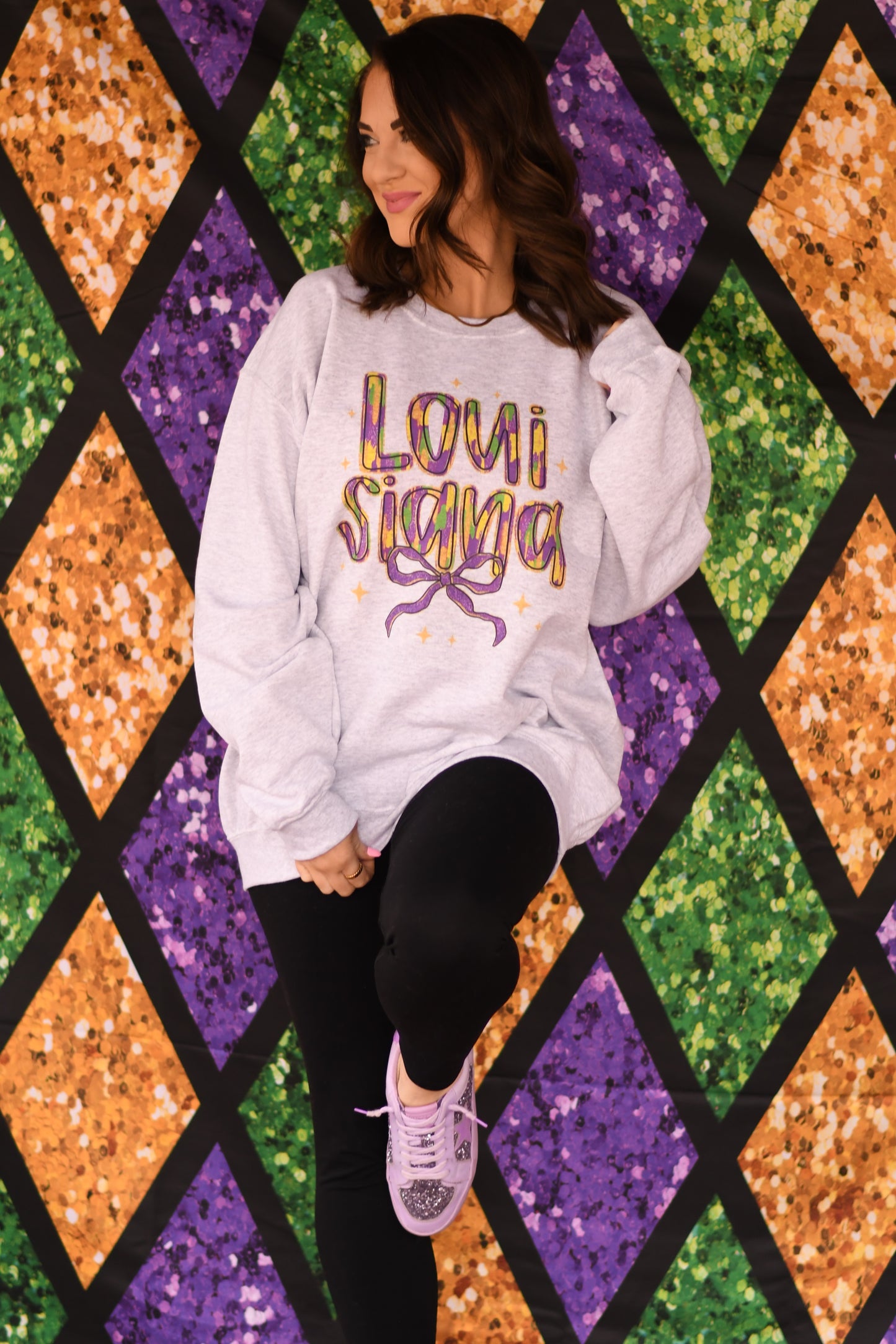 Louisiana Bow Sweatshirt