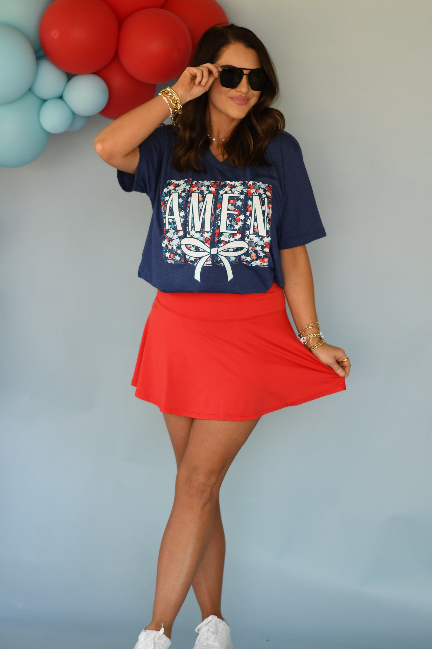 Amen Patriotic Stars Tee