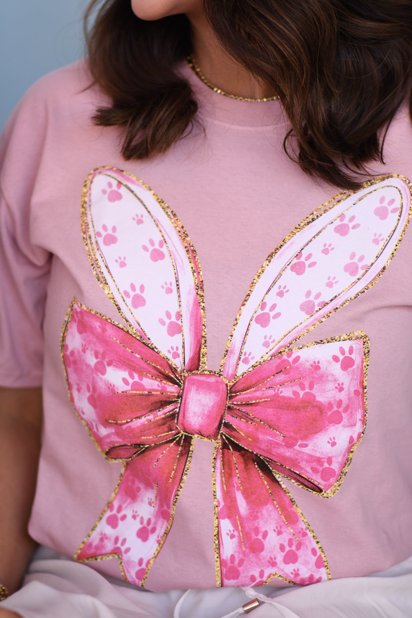 Bunny Ears With Bows Tee