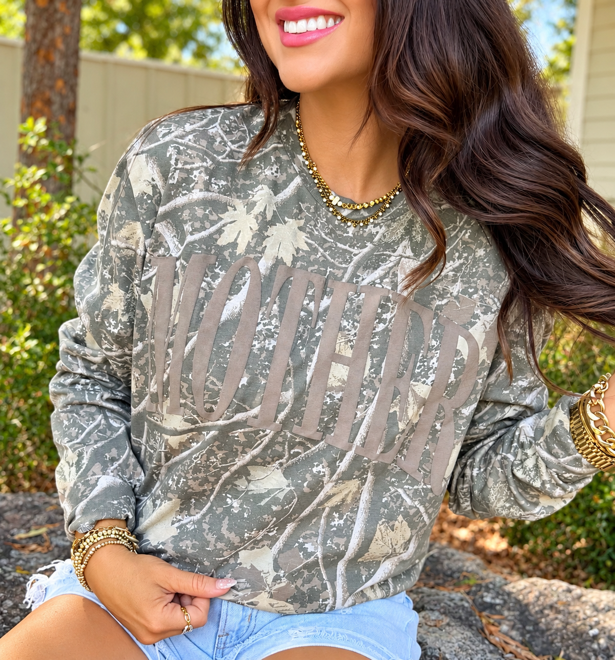RTS Mother Puff Camo Long Sleeve Tee